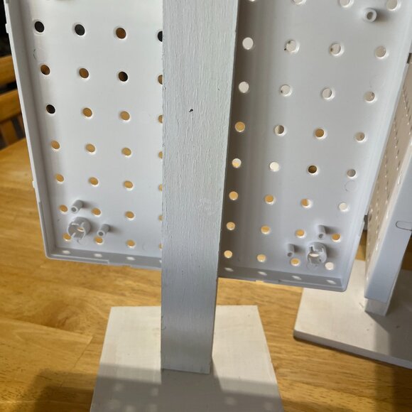 4 pc Handmade Tabletop Display w/Plastic Pegboard on Wooden Stand - Picture 10 of 10